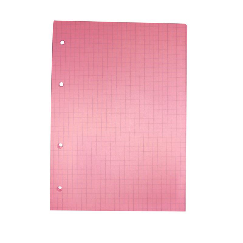 Блок сменный для тетрадей на кольцах тонир,розовый,80л,А5