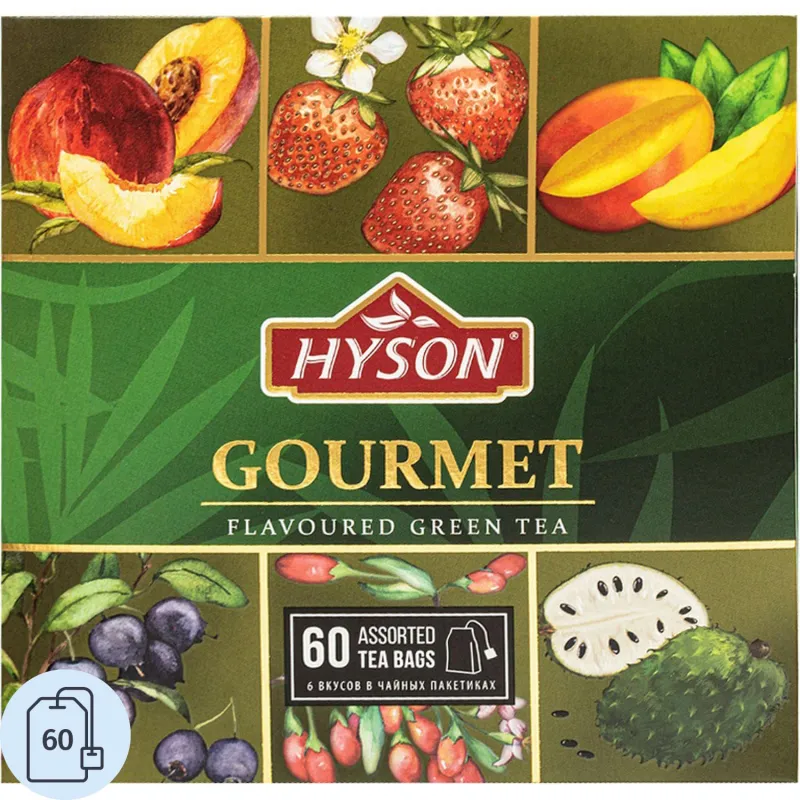 Чай Hyson зеленый Gurmet Tea Collection 60 пакетиков