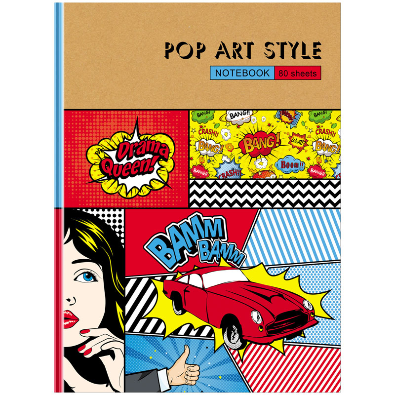 Бизнес-блокнот А4 80л. BG "POP art", глянцевая ламинация