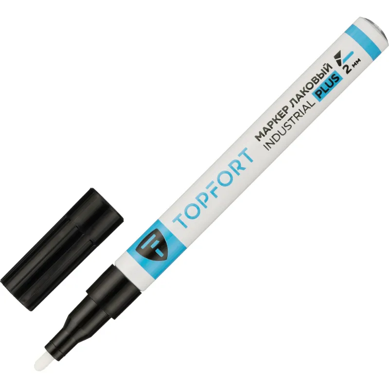 Маркер лаковый TOPFORT Industrial Plus 2 мм черный