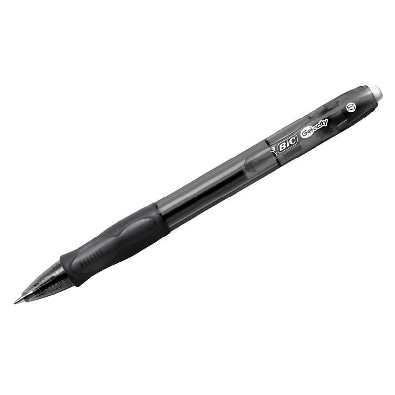 Ручка гелевая автоматическая Bic "Gelocity" черная, 0,7мм, грип