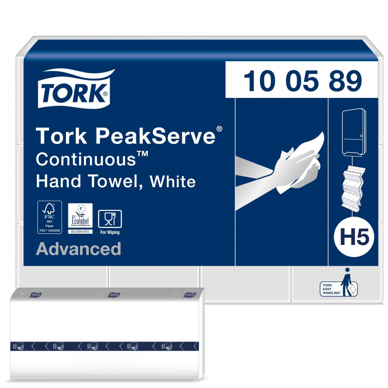 Полотенца бумажные д/дисп Tork PeakServe H5 1сл 270л/пач 12п/кор 100589