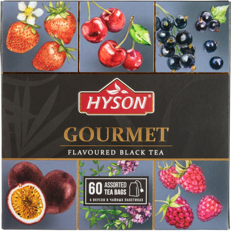 Чай HYSON черн. Gurmet Tea Collection 60 пак x 1.5гр/уп