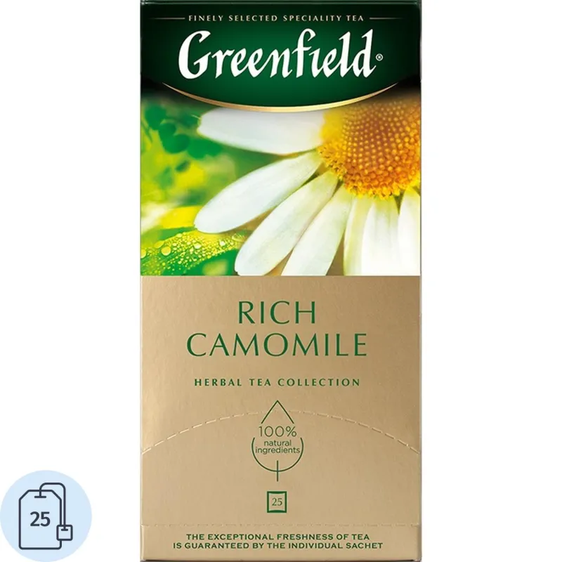 Чай Greenfield Rich Camomile травяной фольгир.25пак/уп