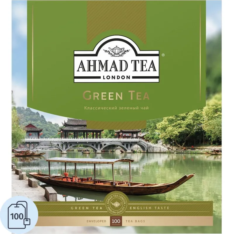 Чай Ahmad Green Tea зеленый 100пак/уп