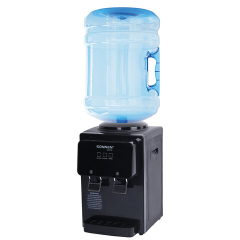Кулер для воды SONNEN TSE-02FBP, настольный, НАГРЕВ/ОХЛАЖДЕНИЕ ЭЛЕКТРОННОЕ, 2 крана, антрацит, 455750 Кулер для воды SONNEN TSE-02FBP, настольный, НАГРЕВ/ОХЛАЖДЕНИЕ ЭЛЕКТРОННОЕ, 2 крана, антрацит, 455750