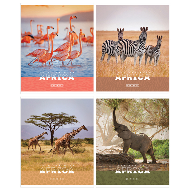 Тетрадь 48л., А5, клетка ArtSpace "Животные. Nature of Africa", суперэконом