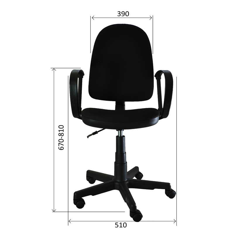 Кресло оператора "Престиж", ткань черная