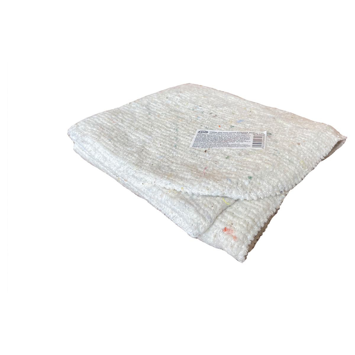 Тряпка для пола Azur, хлопок/полиэстер, 180г/м2, белая, 60*80 см