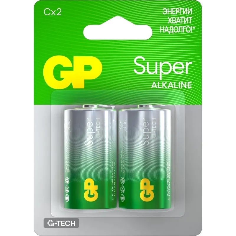 Батарея GP Super D/LR20/13A алкалин. бл/2