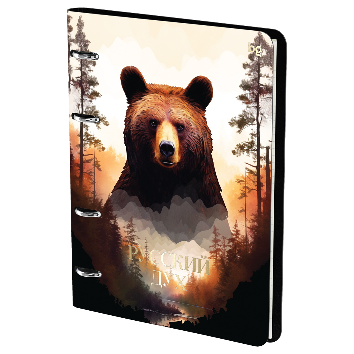 Тетрадь на кольцах А5, 120л., кожзам,  BG "Русский дух"