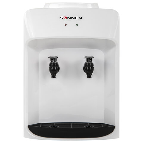 Кулер водораздатчик БЕЗ НАГРЕВА И ОХЛАЖДЕНИЯ, SONNEN TS-01WT, настольный, 2 крана, белый, 455411