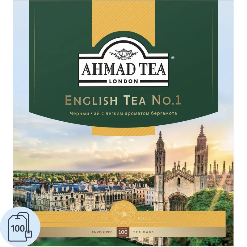 Чай Ahmad English N1 черный 100пак/уп