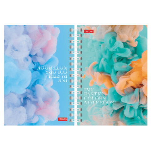 Блокнот МАЛЫЙ ФОРМАТ А6, 80 л., гребень, твердый картон, клетка 2 цв., HATBER, "Нежный флёр", 082839, 80ЗКтд6В1гр_300