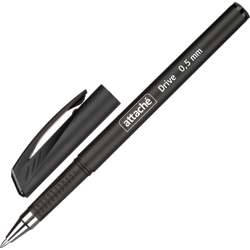 Ручка гелевая неавтоматическая Attache, корп.черн., стерж. черный, неавтом