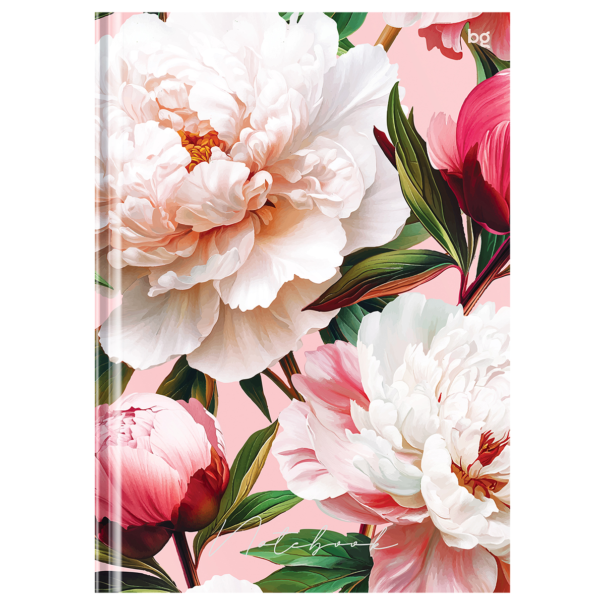 Бизнес-блокнот А5, 80л., евроформат, BG "Цветы. Розовый стиль", soft-touch ламинация