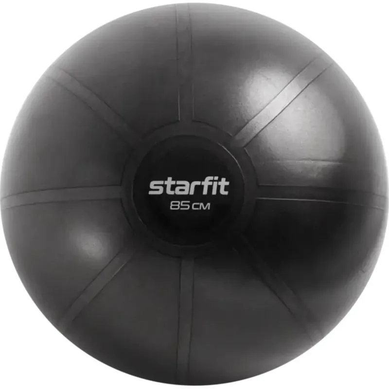 Фитбол высокой плотн STARFIT GB-110 85 см,1600гр,антивзрыв,черн,ЦБ-00002570