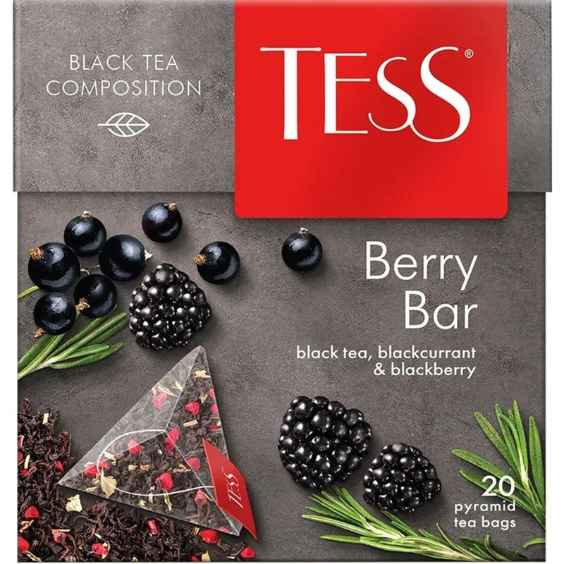 Чай Tess Berry Bar черный с добавками, 1,8гх20пир 0785-12