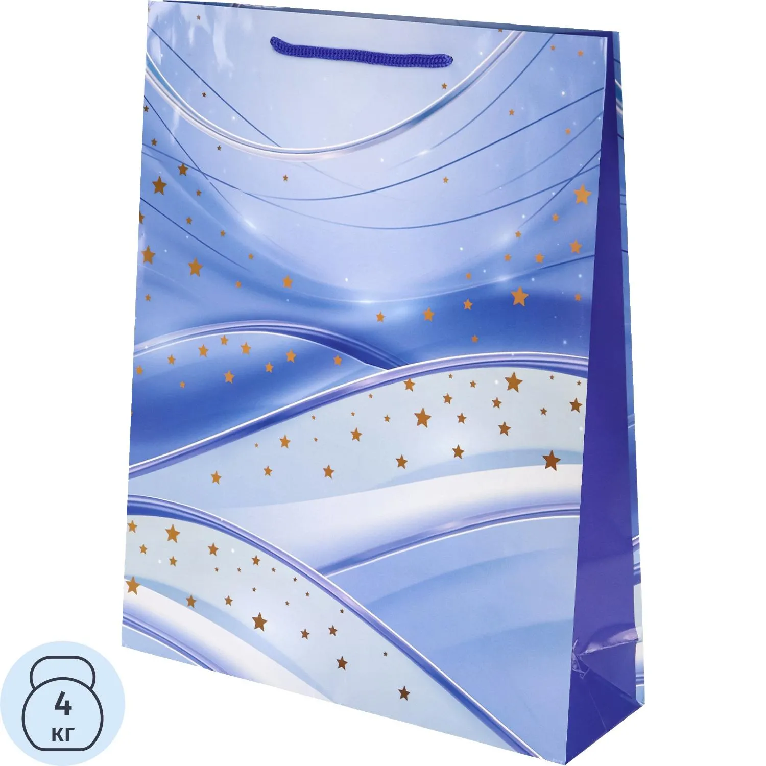 Пакет подарочный ламинированный Optima Звёздный шёлк (32.7x26.4x8 см)