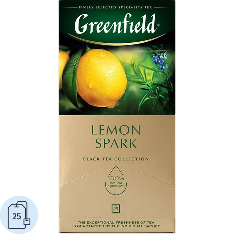 Чай Greenfield Lemon Spark черный фольгир.25пак/уп