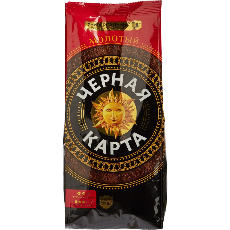 Кофе молотый Черная Карта 500 г (вакуумная упаковка)