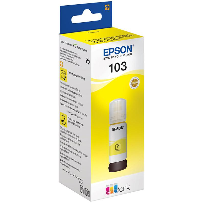 Контейнер с чернилами Epson 103 C13T00S44A жел. для L3110/L3150