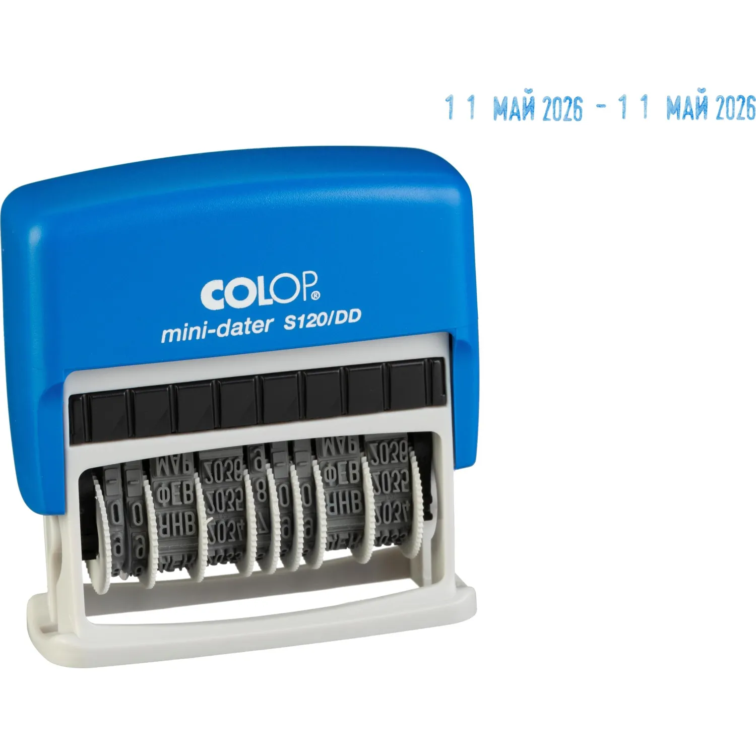 Датер мини автоматический буквенный Colop S120/DD (шрифт 3.8 мм, месяц обозначается буквами, оттиск