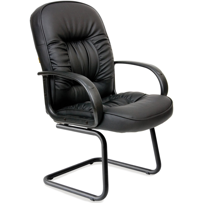 Конференц-кресло VT_Конференц CH416-V полозья, ЭКОкожа черная