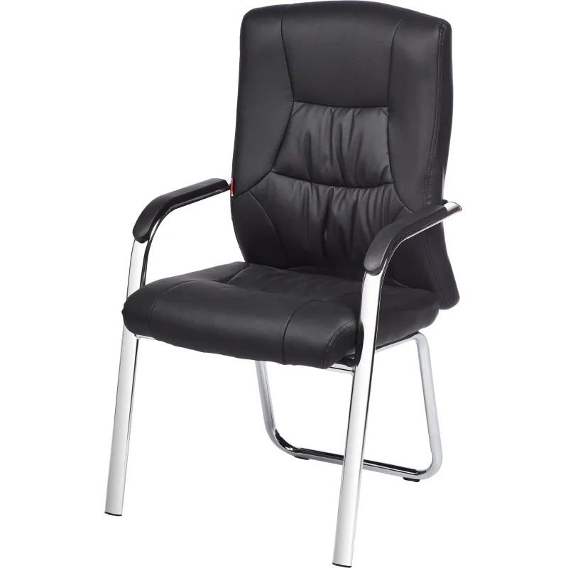 Кресло BN_TQ_конференц Echair-807 VPU кожзам черный, хром