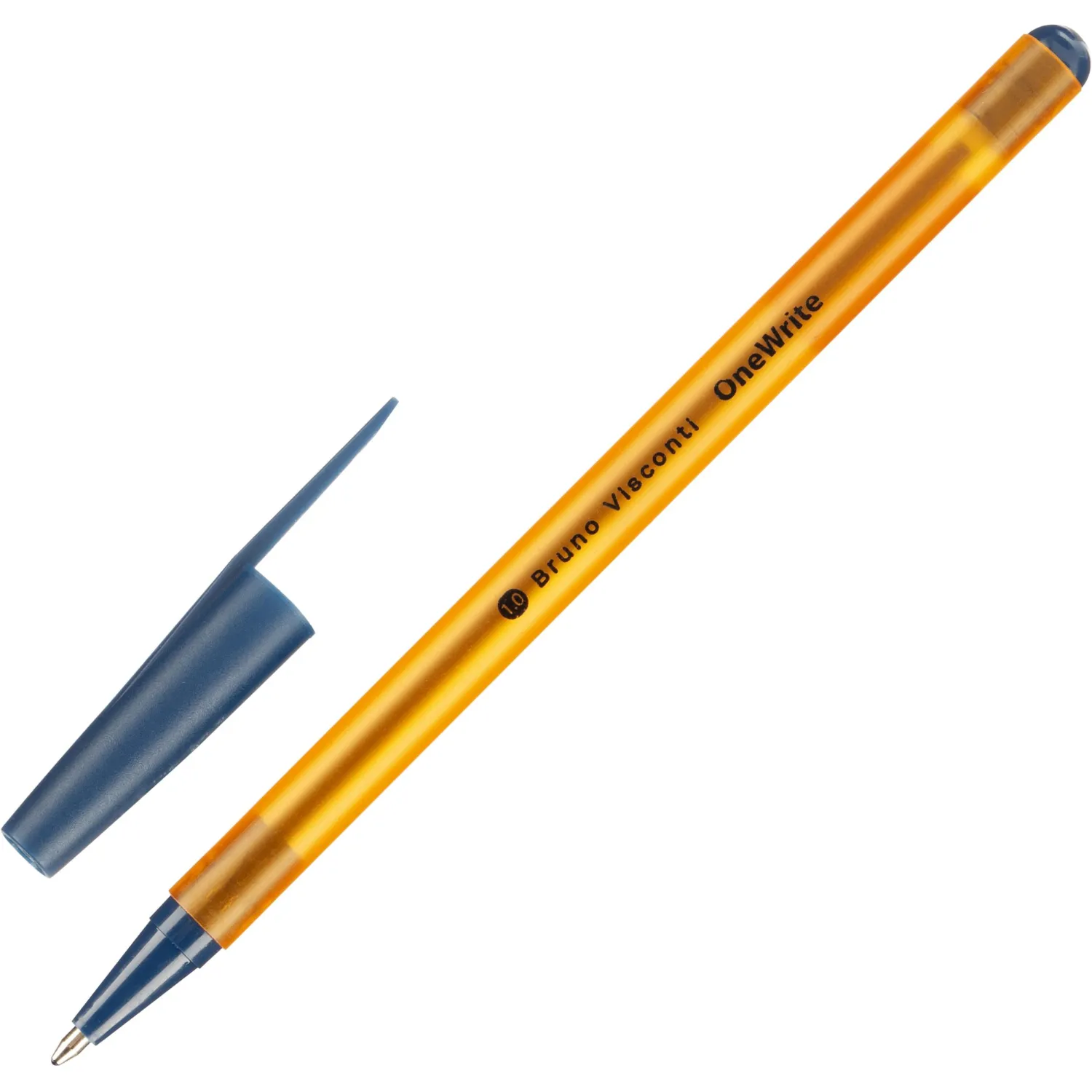 Ручка шариковая неавтоматическая Bruno Visconti OneWrite синяя (толщина линии 0.7 мм)