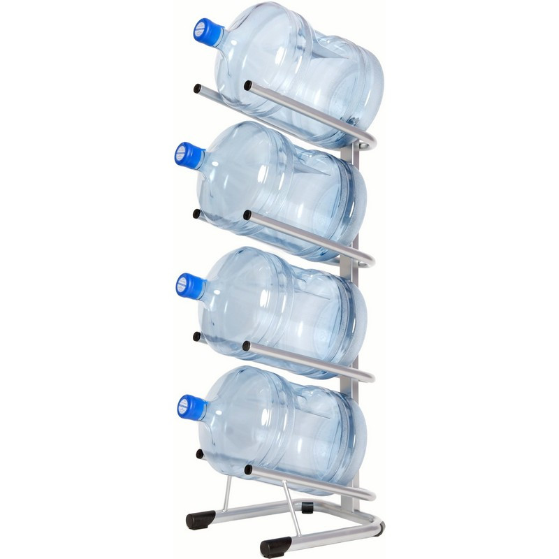 Метал.Мебель KD_Бридж-4 стеллаж для воды бутилир. на 4 тары, цв. серый