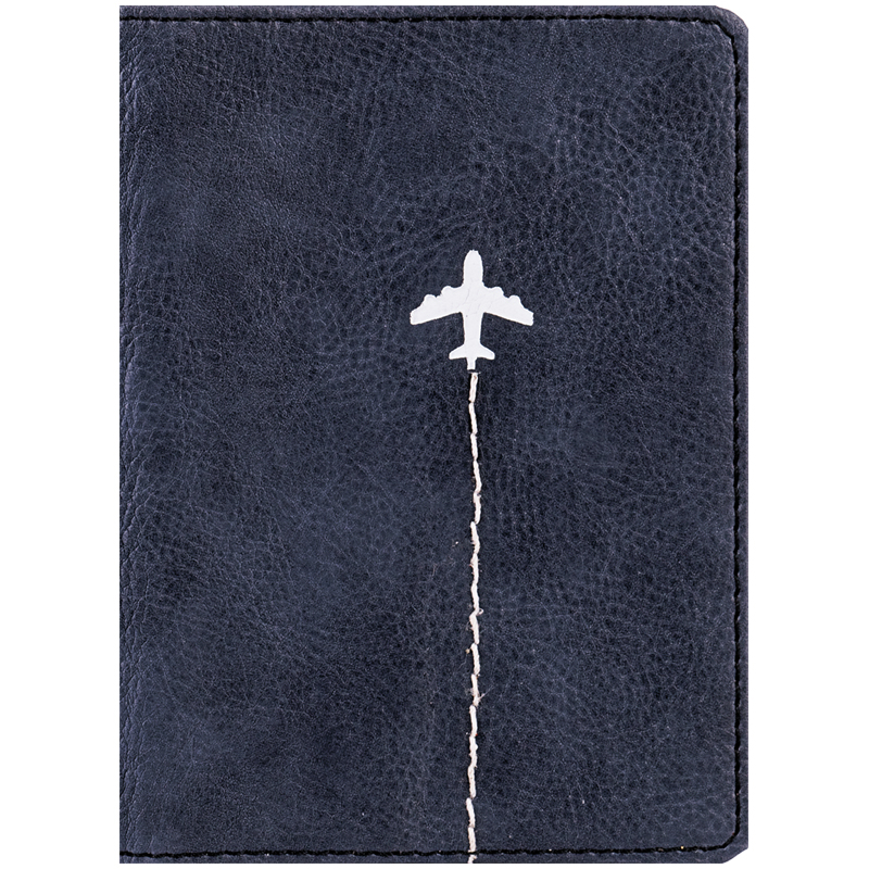 Обложка для паспорта OfficeSpace "Travel", кожзам, серый, тиснение фольгой Обложка для паспорта OfficeSpace "Travel", кожзам, серый, тиснение фольгой