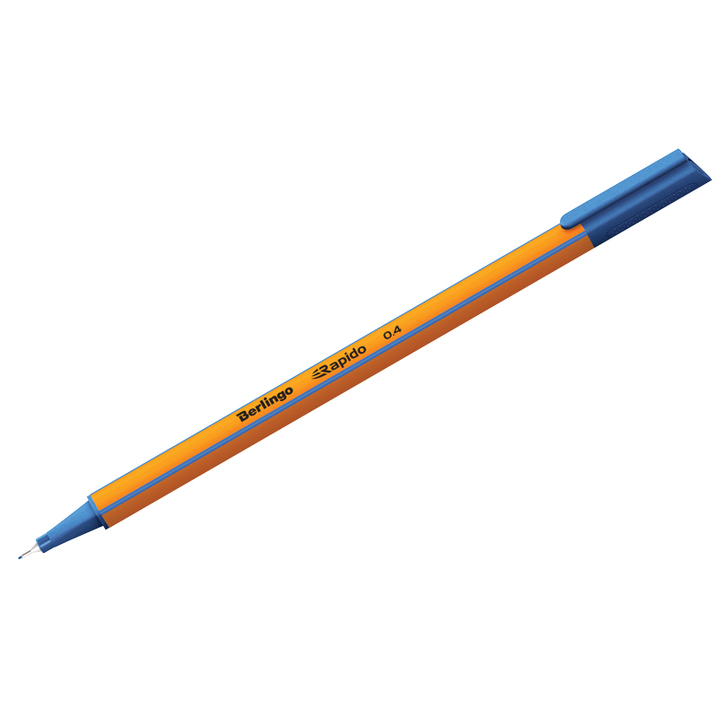 Ручка капиллярная Berlingo "Rapido" синяя, 0,4мм, трехгранная