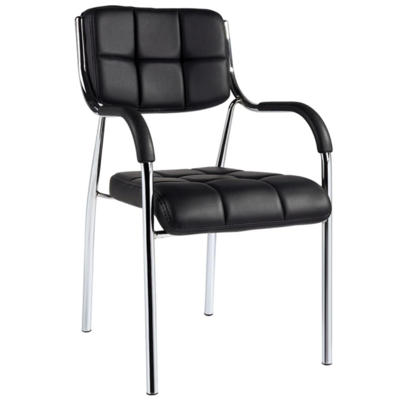 Стул BN_TQ_Стул Echair-805 VP кожзам черный, хром