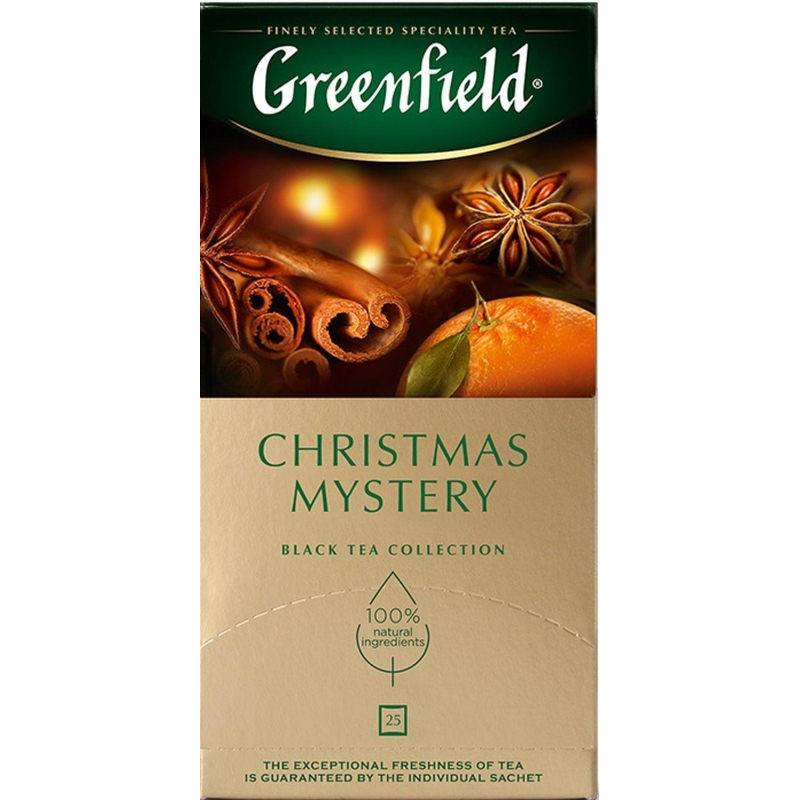 Чай Greenfield Christmas Mystery черный 25 пакетиков