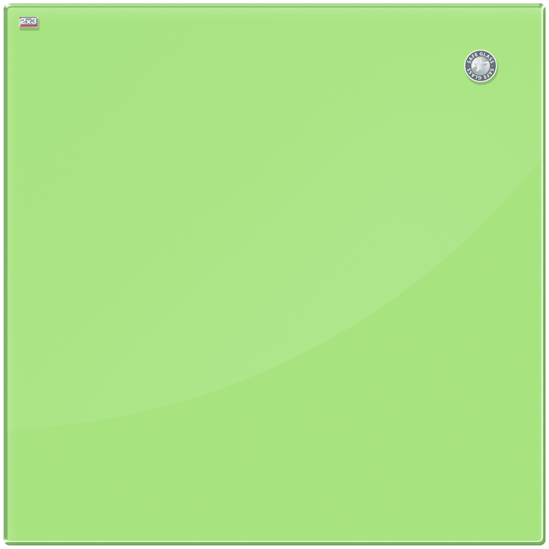 Доска стеклянная магнитно-маркерная 2х3 "Office", 45*45см, зеленая, маркер, 6 магнитов