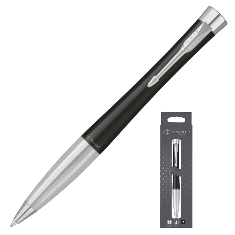 Ручка шариковая Parker Urban Muted Black CT чер,1мм,поворотн,кор  с 2150858