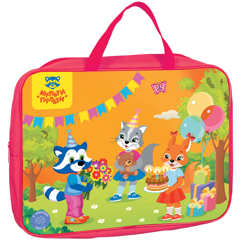 Папка с ручками А4 Мульти-Пульти "Для девочек", полиэстер, 80мм