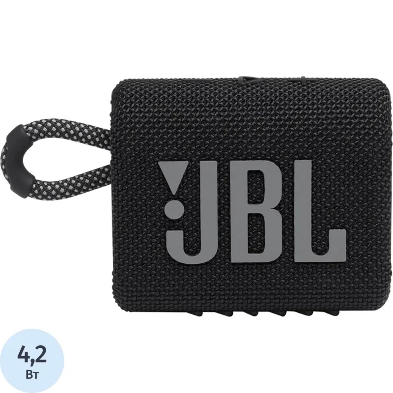 Акустическая система JBL GO 3 черная (JBLGO3BLK)