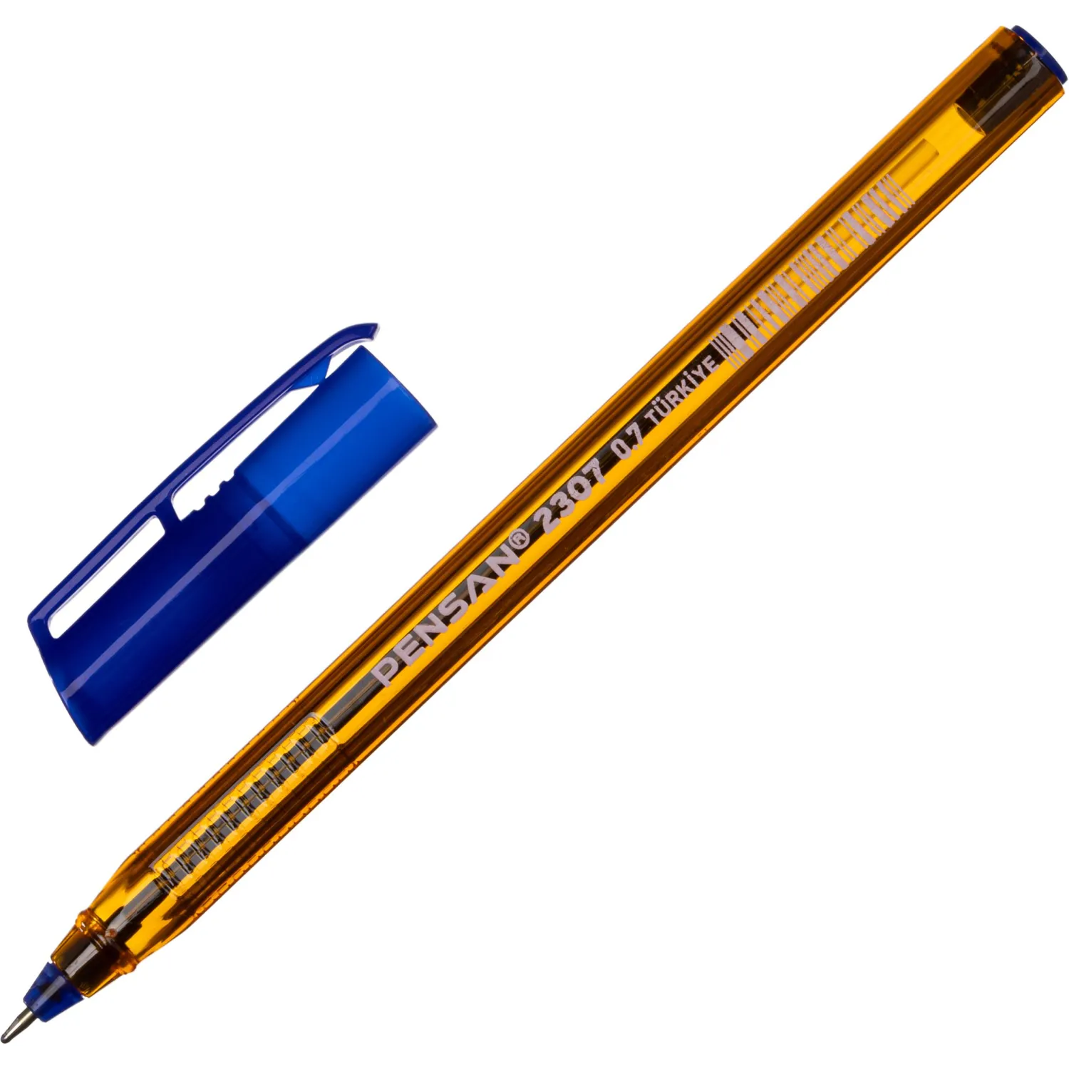 Ручка шариковая неавтоматическая Pensan Honey Triangle синяя (толщина линии 0.5 мм)