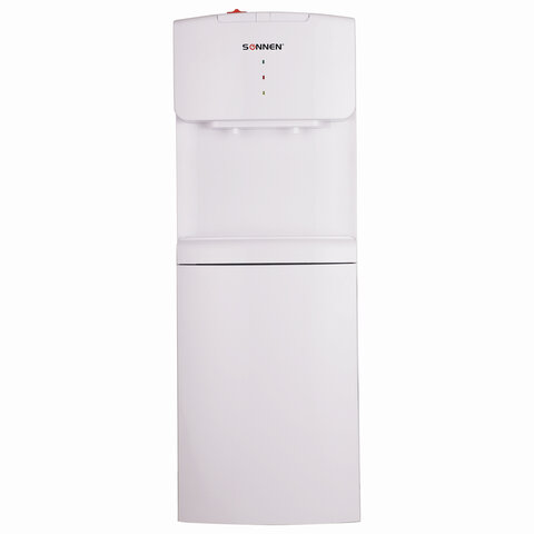 Кулер водораздатчик БЕЗ НАГРЕВА И ОХЛАЖДЕНИЯ, SONNEN FS-02N, напольный, 2 крана, белый, 454995