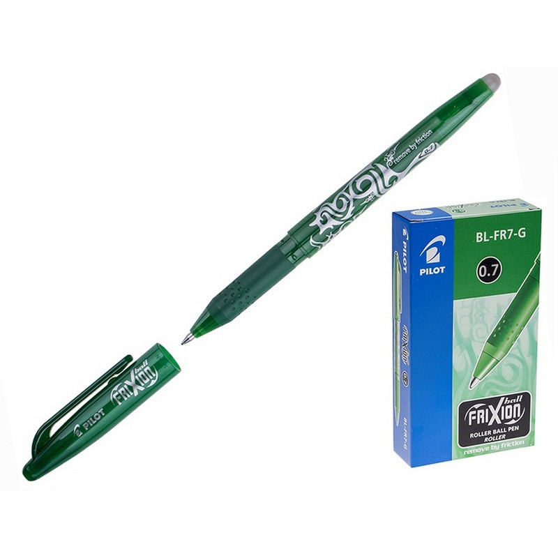 Ручка гелевая PILOT BL-FR7-G Frixion резин.манжет зеленый 0,35мм Япония