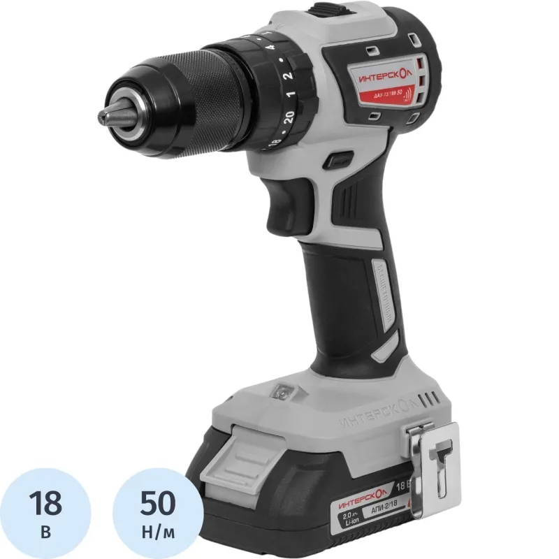 Дрель-шуруповерт акк.бесщеточная ударная ДАУ-13/18В 50(кейс,2 акк.2Ач,ЗУ)