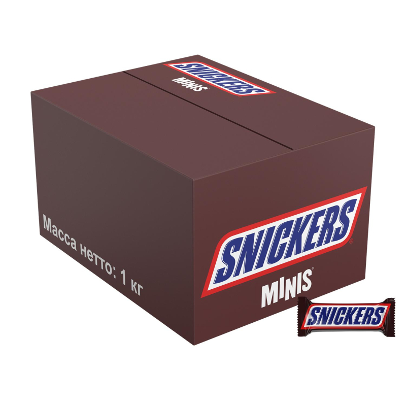 Шоколадные батончики Snickers Minis 1 кг