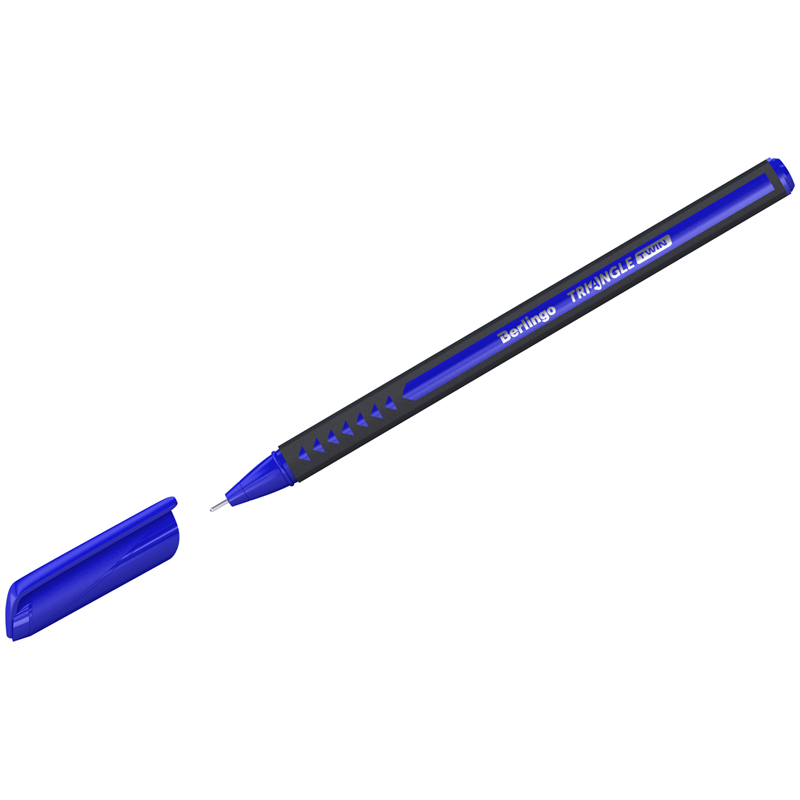 Ручка шариковая Berlingo "Triangle Twin", синяя, 0,7, игольчатый стержень