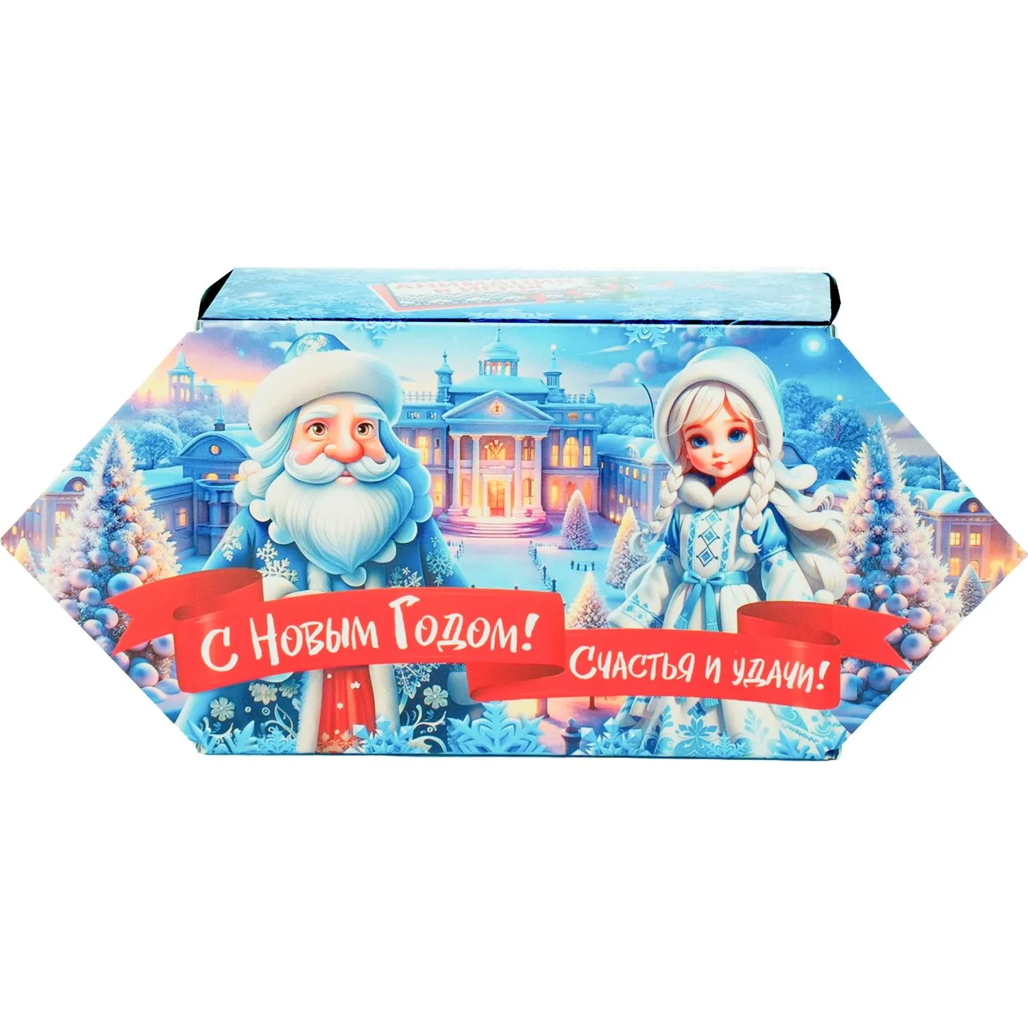 Новогодний сладкий подарок Снежный город Картон 200 грамм, K032