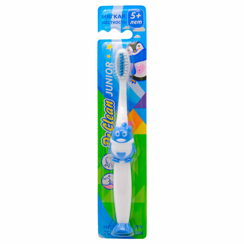 Зубная щетка детская DR.CLEAN "Junior" (Доктор Клин, Юниор), для 5-7 лет, мягкая