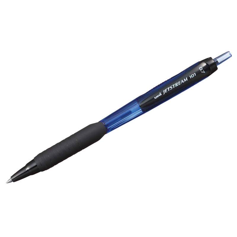 Ручка шариковая автоматическая Uni "Jetstream SXN-101-07" синяя, 0,7мм, грип