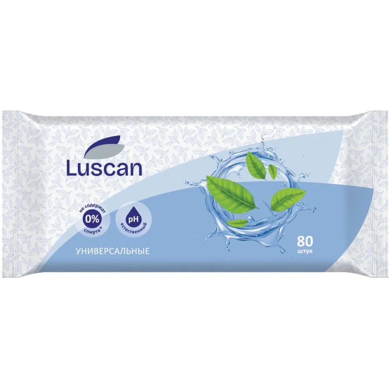 Влажные салфетки Luscan 80 штук в упаковке