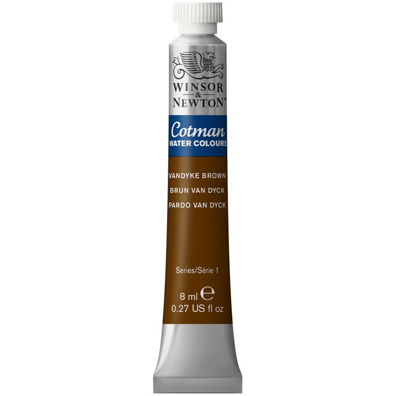 Акварель художественная Winsor&Newton "Cotman", 8мл, туба, коричневый Ван Дейк